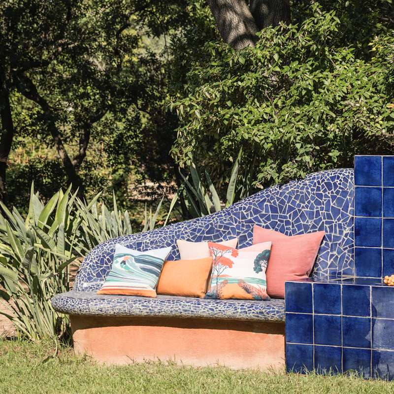 Iosis Square Cushion - La Vague