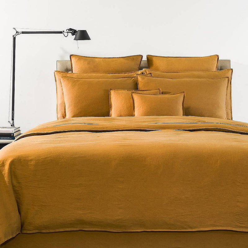 Messina - Flat Sheet Mustard and Tobacco