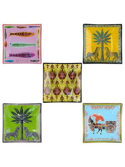 Ortigia - Tin 5 Glass Plates - Caretto