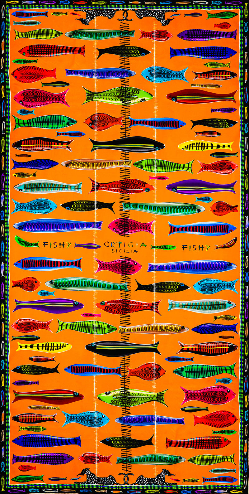 Ortigia Scarf - Fishy Orange