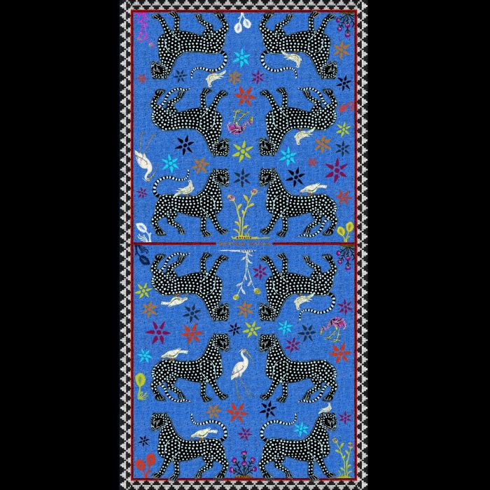 Ortigia Scarf - Mosaico Blue Negetivo