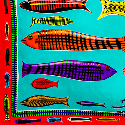 Ortigia Scarf - Fishy Turquoise