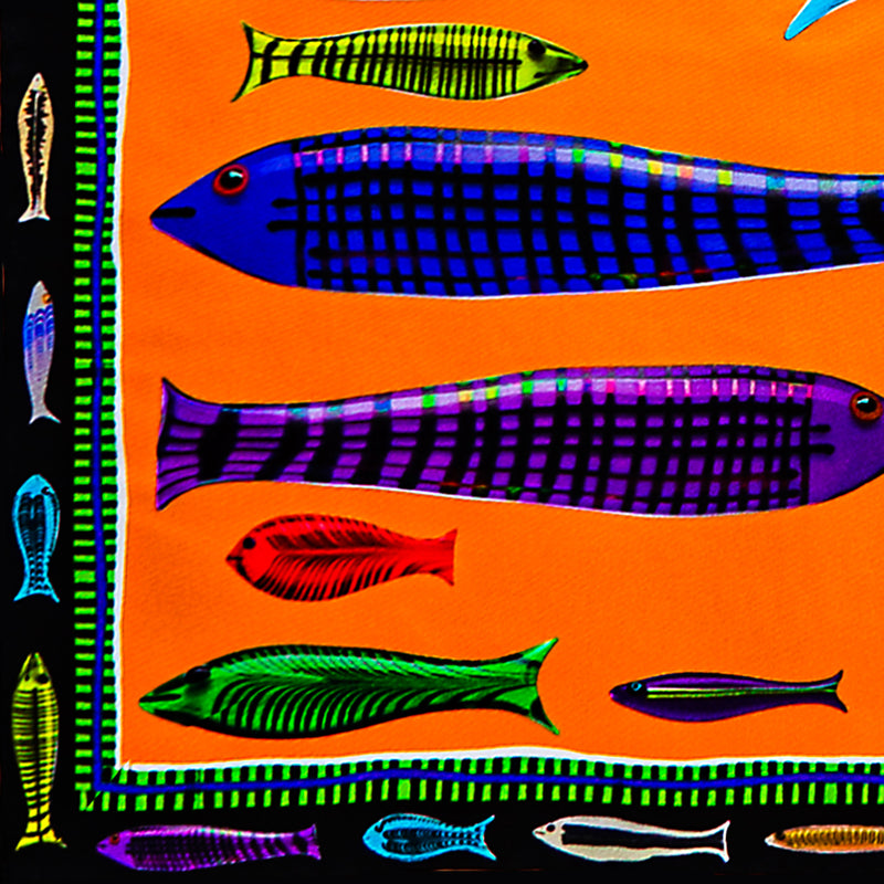 Ortigia Scarf - Fishy Orange