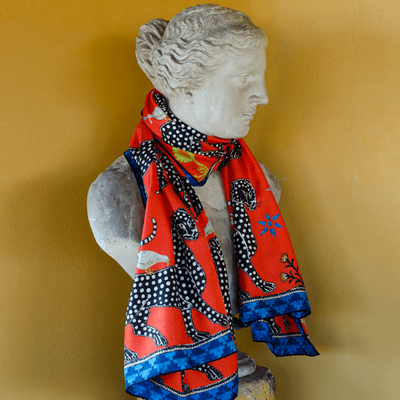 Ortigia Scarf - Mosaico Rosso